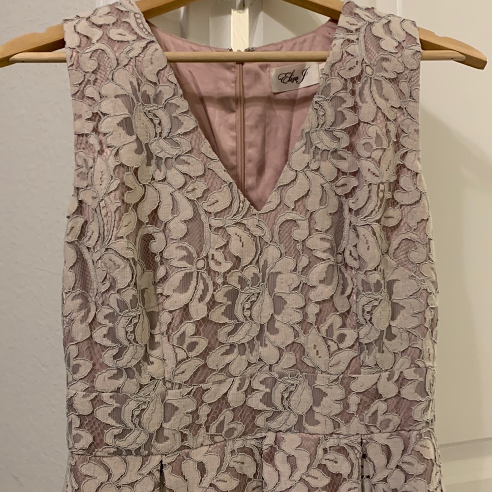 Size 6 Eliza J Dusty Rose lace MIDI Dress
